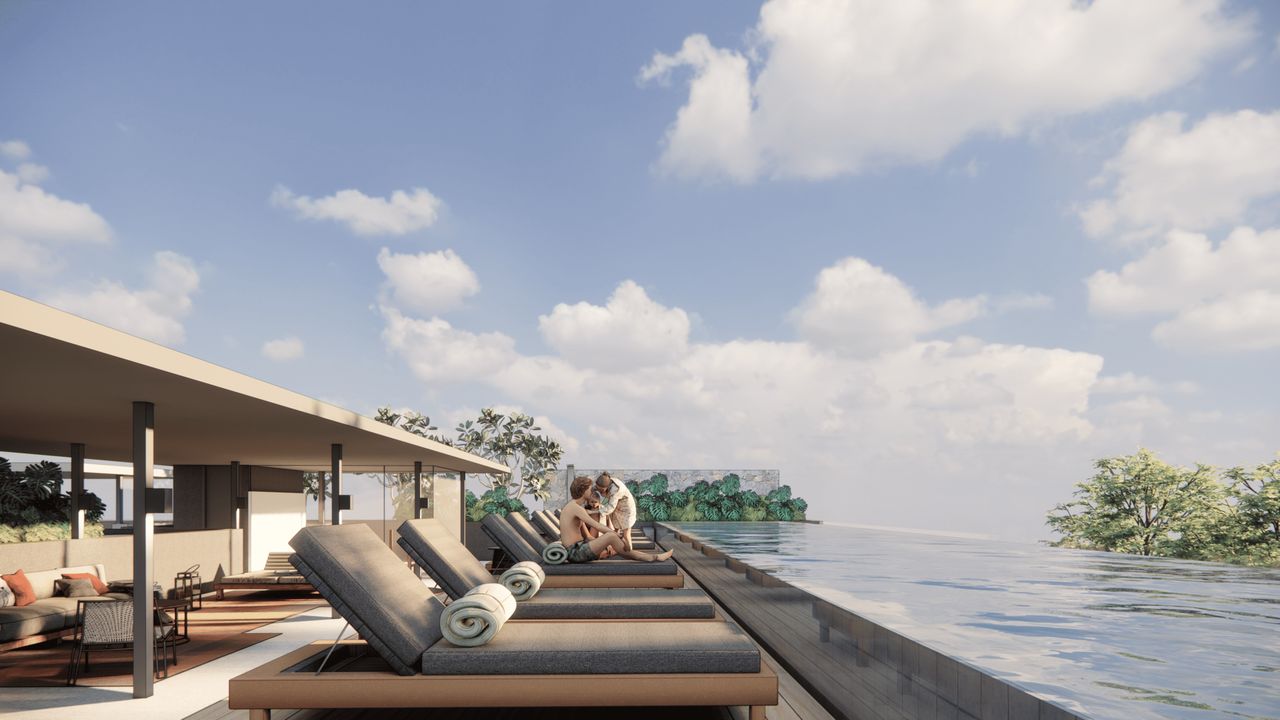Penthouse rooftop pool at Kiara Reserve