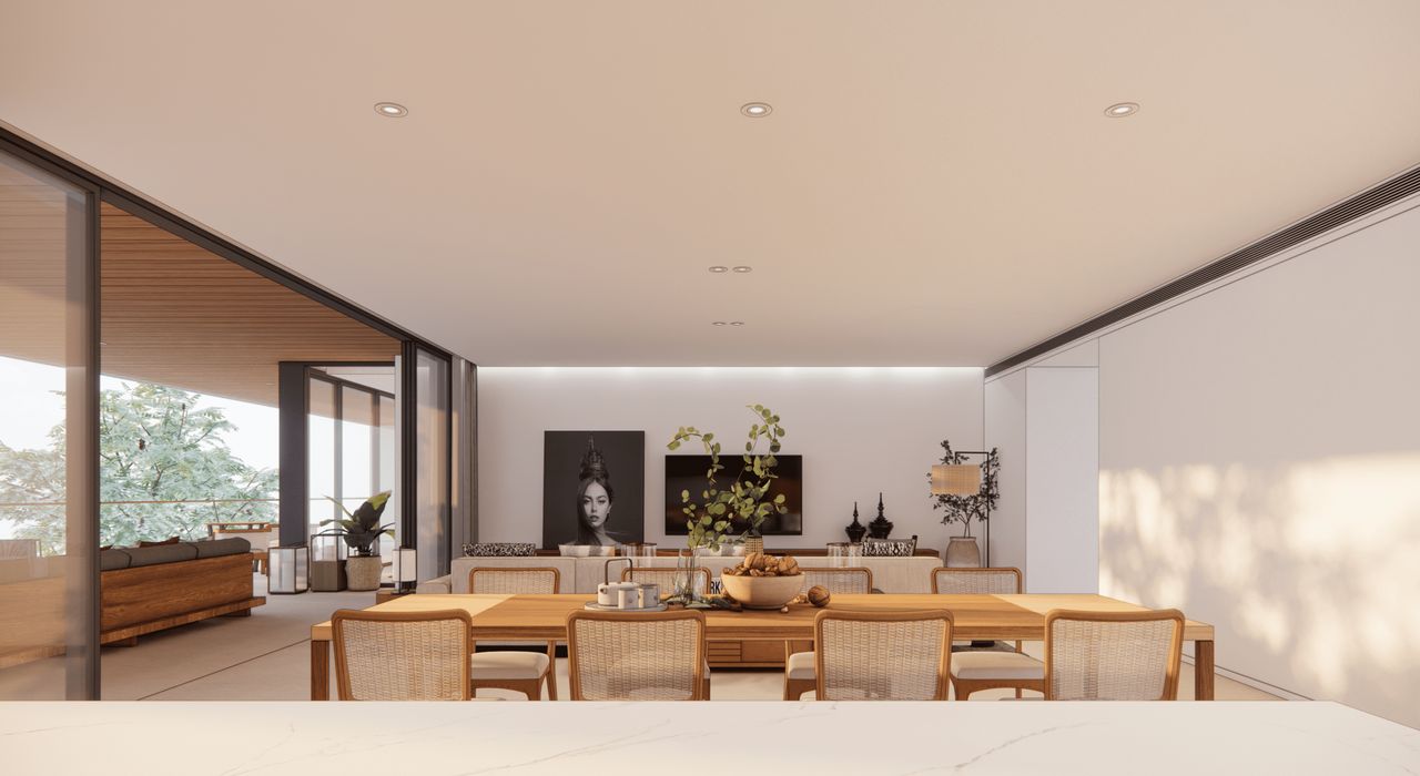 Villa living and dining area at Kiara Reserve