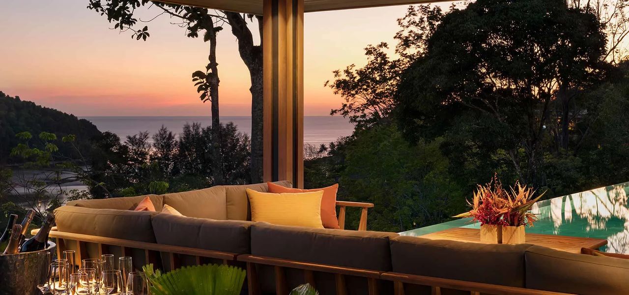 Sunset sofa on an Avadina Hills terrace